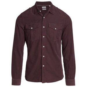 Brunello Cucinelli Western-Style Washed Corduroy Shirt Purple Men’s Medium